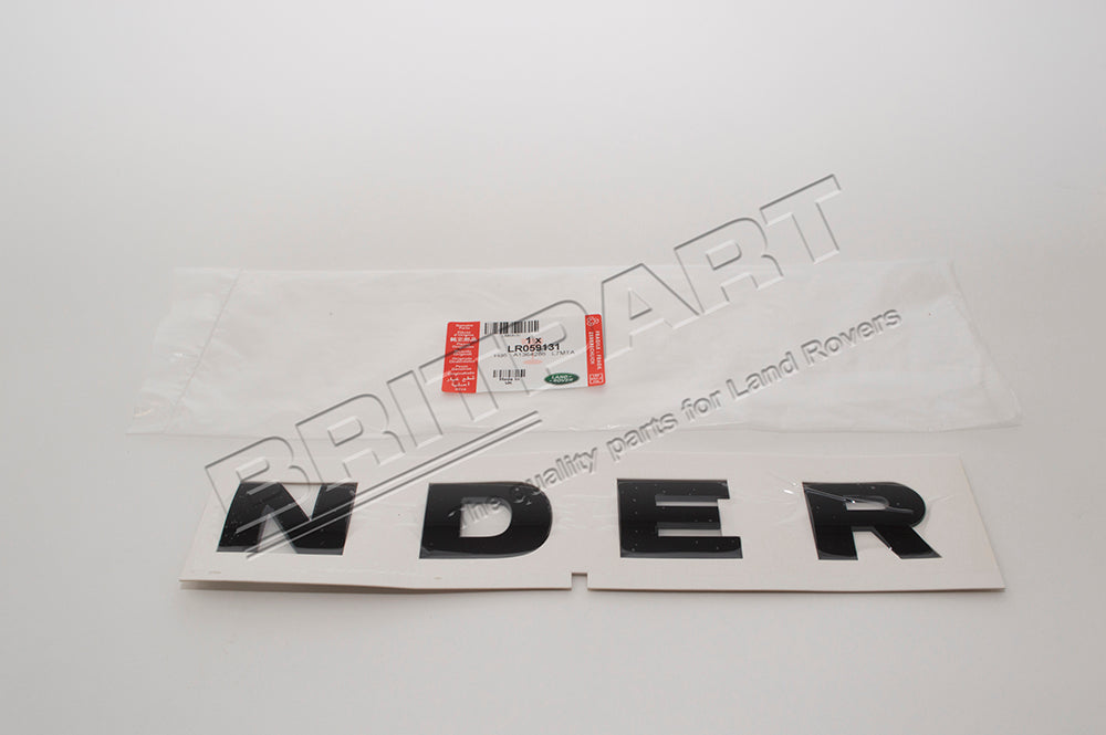 Raised Letters - 'NDER' - Black - Genuine
