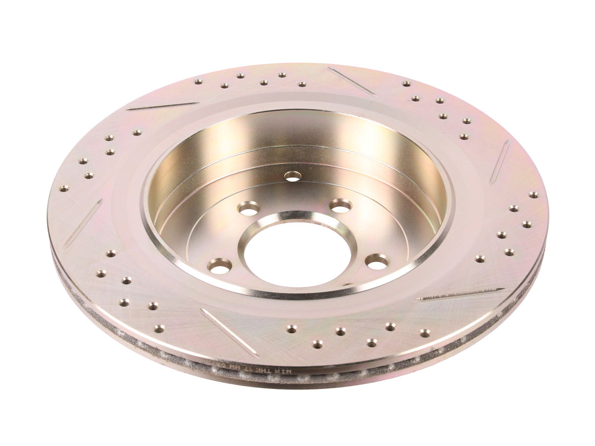 Terrafirma - Crossed Drilled & Grooved Brake Disc - Rear / Vented