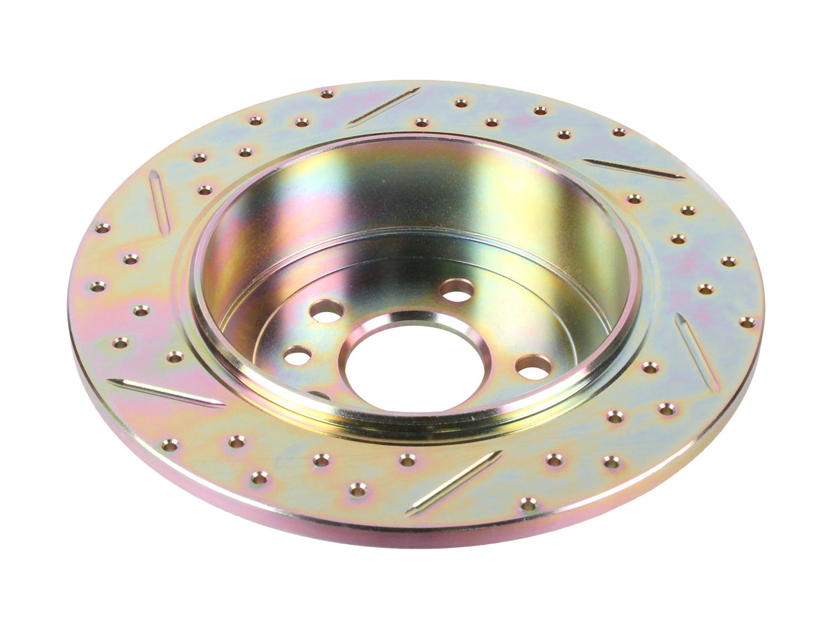 Terrafirma - Crossed Drilled & Grooved Brake Disc - Rear / Solid
