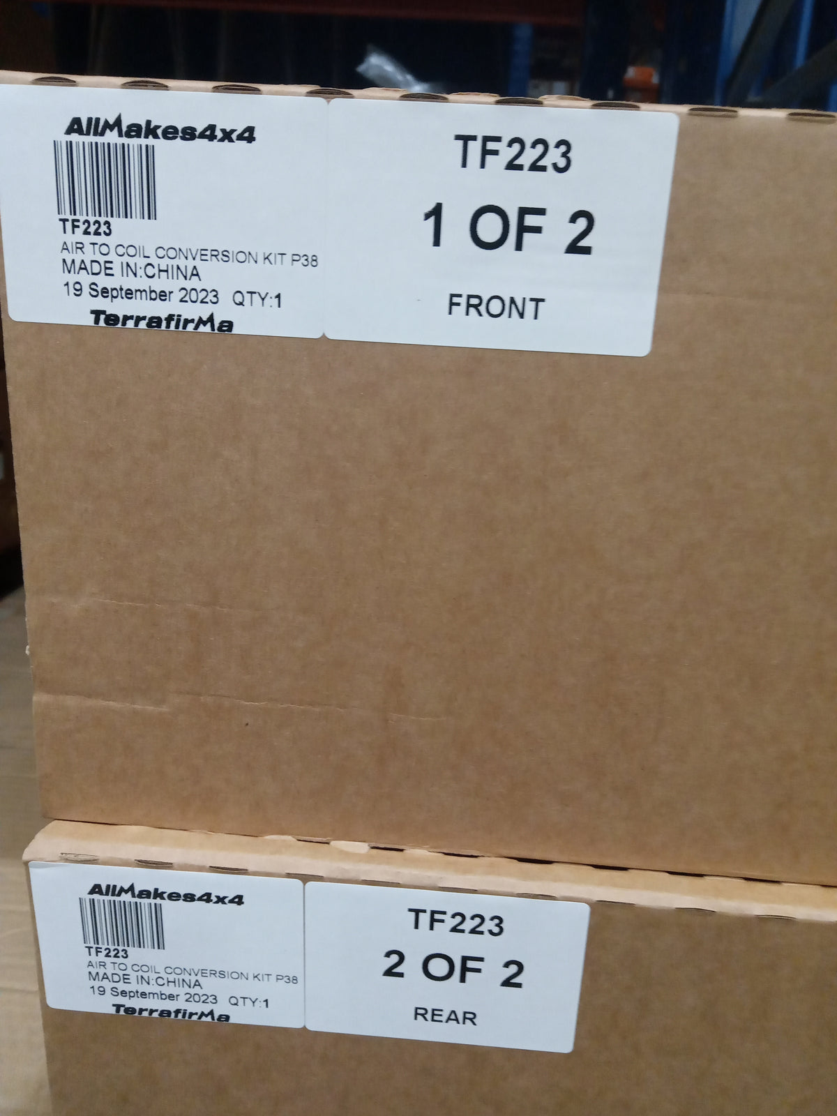 Terrafirma - Air to Coil Conversion Kit - Standard Ride Height - With All Terrain Shocks