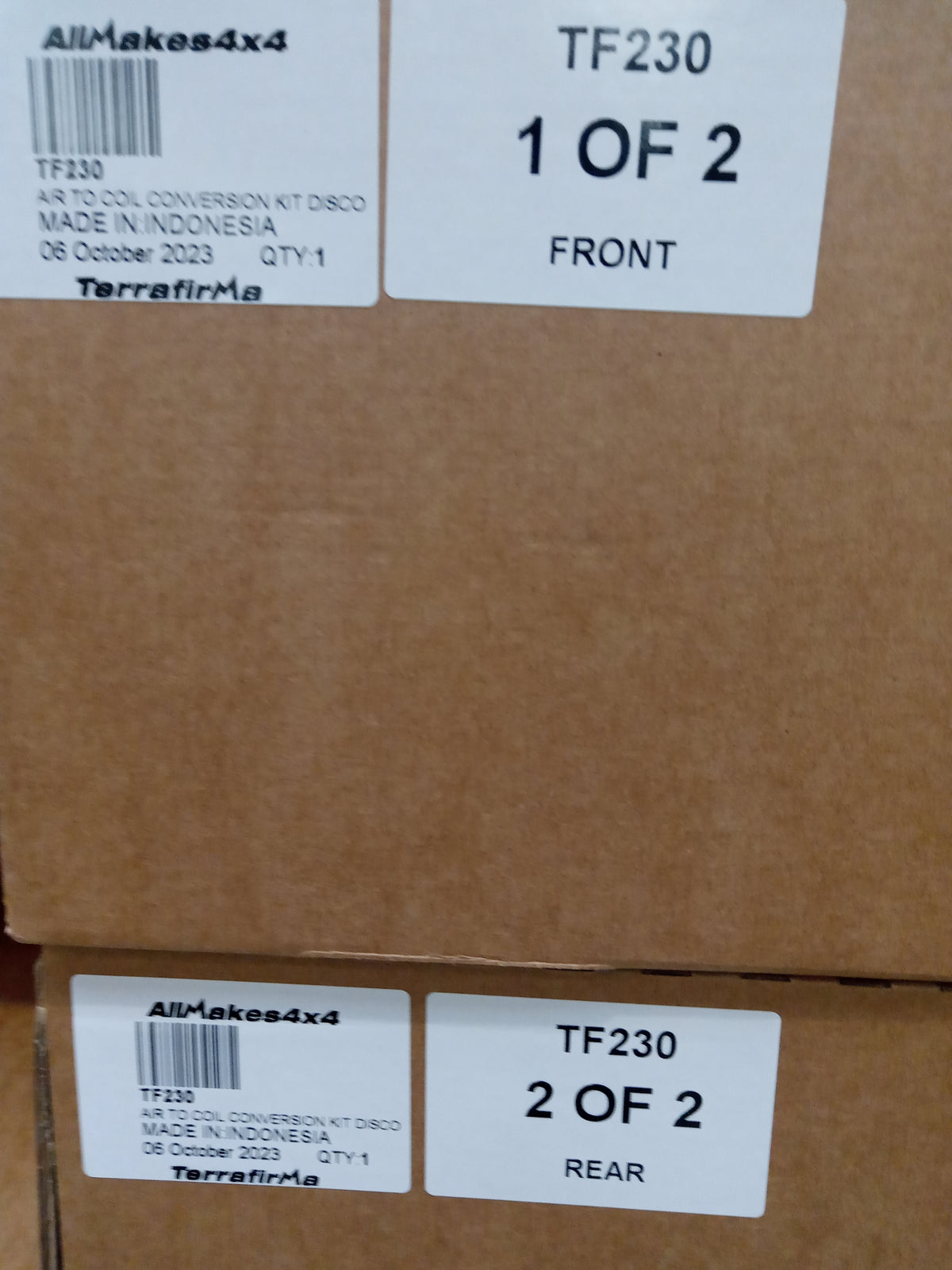 Terrafirma - Air to Coil Conversion Kit - 2" Lift - With Plus 2" Pro Sport Shocks - Heavy Load