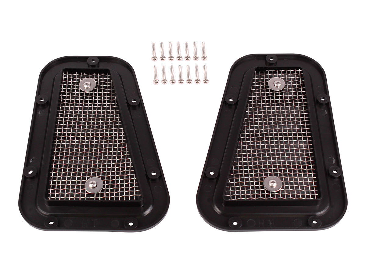 Terrafirma - Sport Wing Top Vent Grille - Pair- Gloss Black