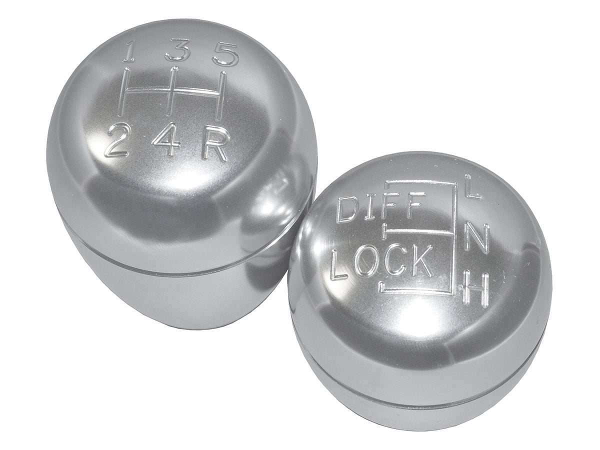 Terrafirma - Gearbox and Transfer Box Lever Kit - Silver Finish Alloy