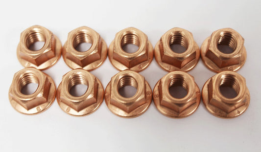 Nut - Locking - Exhaust Downpipe - Copper