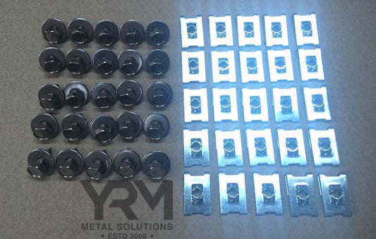 YRM - Stainless Steel Front Wing Screws & Captive Nuts