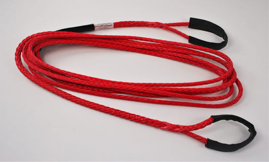 Freedom Recovery - 3/8 Winch Rope Extender Double soft eyes 25' MBS - 16k - Fire Cracker Red