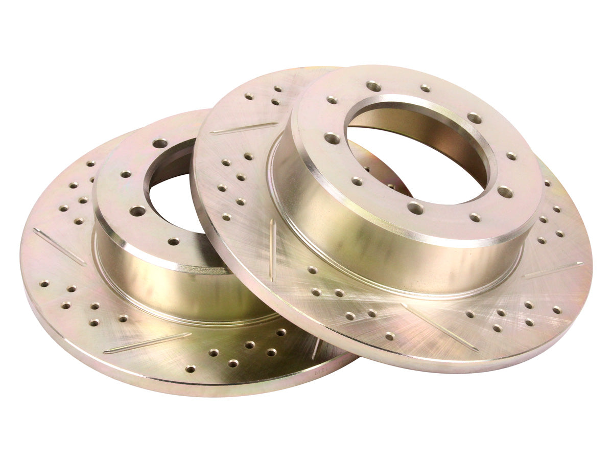 Terrafirma - Crossed Drilled & Grooved Brake Disc - Rear / Solid