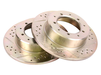 Terrafirma - Crossed Drilled & Grooved Brake Disc - Rear / Solid