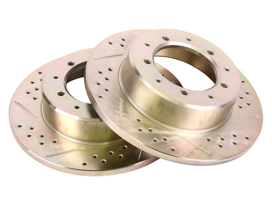 Terrafirma - Crossed Drilled & Grooved Brake Disc - Rear / Solid