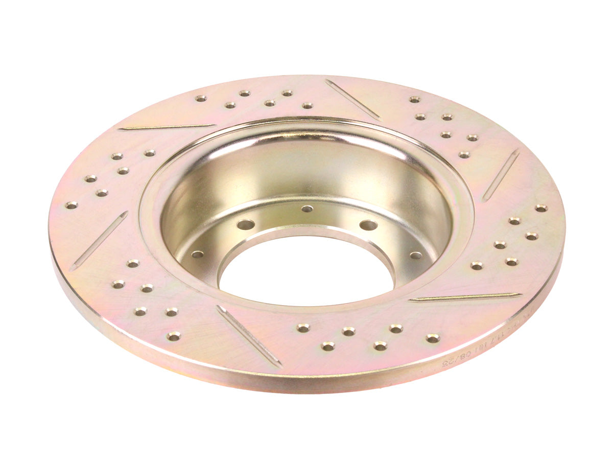 Terrafirma - Crossed Drilled & Grooved Brake Disc - Rear / Solid