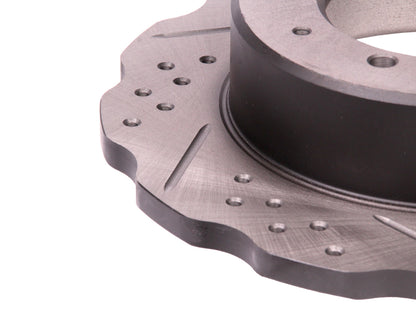 Terrafirma - Wavy Cross Drilled & Grooved Brake Disc - Solid / Rear