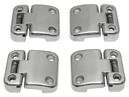 Second Row Hinge Kit - Cast & Polished Stainless Steel w/Stainless Hardware