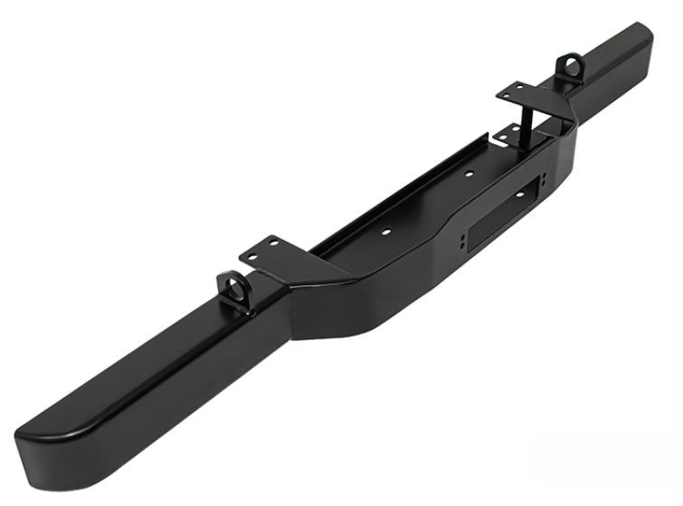 Defender without AC - Heavy-Duty Steel Winch Bumper - Black - Britpart