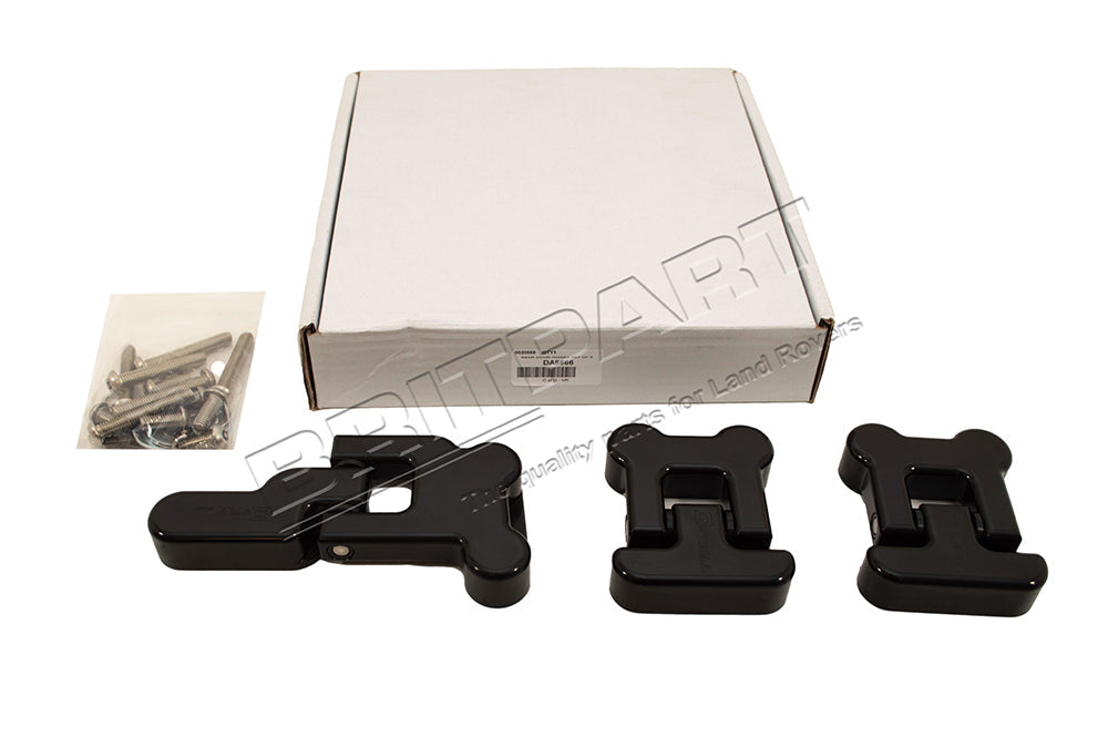 Optimill - Security Hinge Kit - Rear Door - Black 6082-T6 - Aluminum w/Stainless Hardware