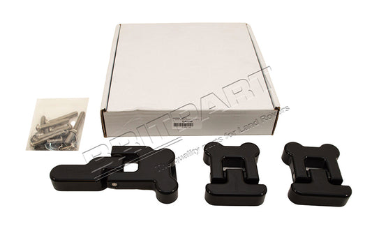 Optimill - Security Hinge Kit - Rear Door - Black 6082-T6 - Aluminum w/Stainless Hardware