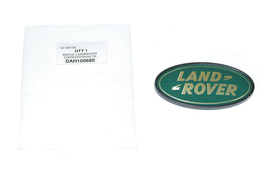 Badge Decal - "Land Rover" Oval - Green