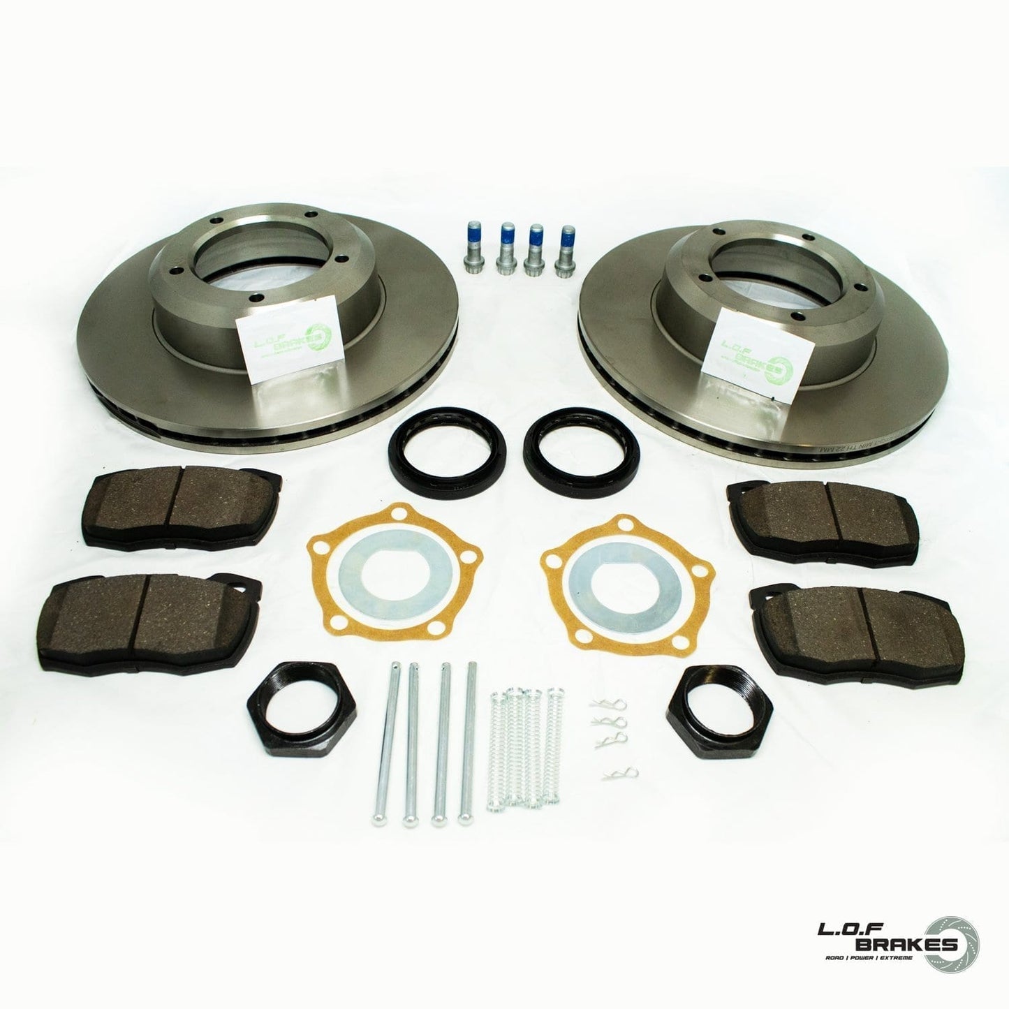 LOF ROADspec Front VENTED Brake Kit (94-16 D90,110,130)