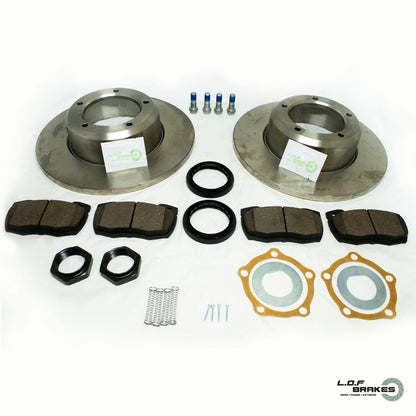 LOF ROADspec Front SOLID Brake Kit (91-16 D90,110,130)