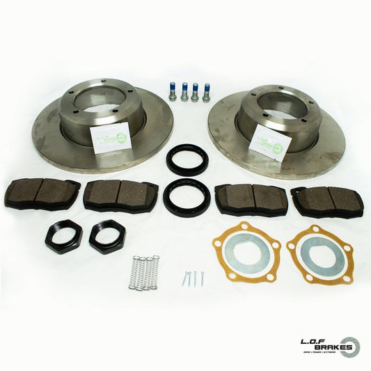 LOF ROADspec Front SOLID Brake Kit (91-16 D90,110,130)