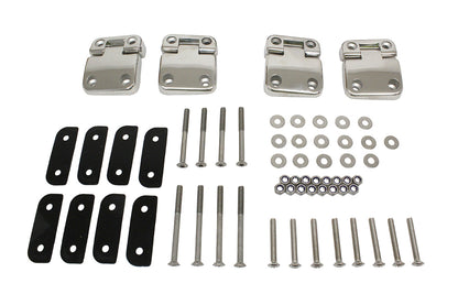 Second Row Hinge Kit - Cast & Polished Stainless Steel w/Stainless Hardware