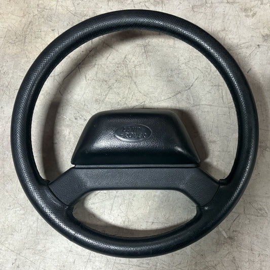 Leather wrapped steering wheel for Defender - Genuine - USED