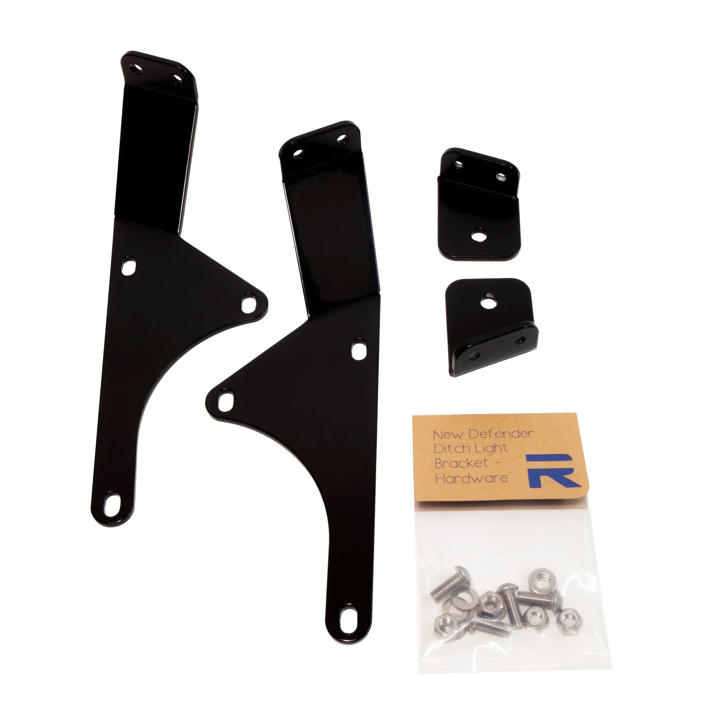 Rovalution - Ditch Light Brackets w/Hardware - Pair - Black