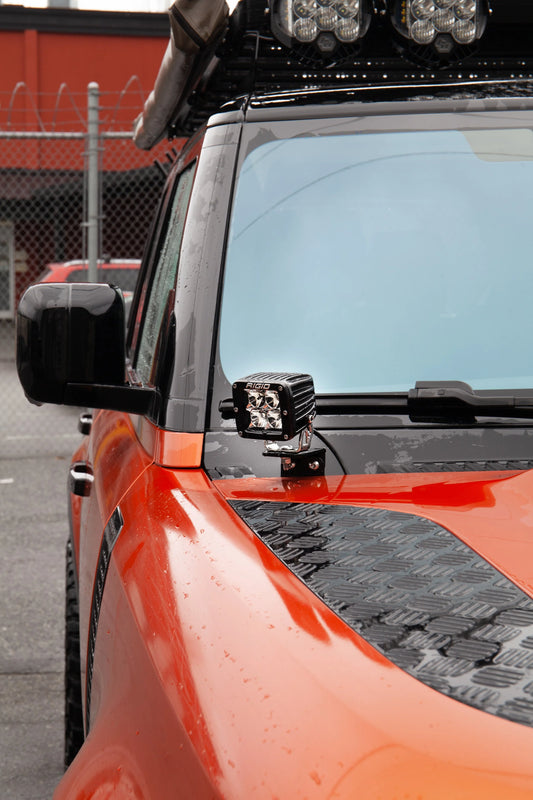 Rovalution - Ditch Light Brackets w/Hardware - Pair - Black