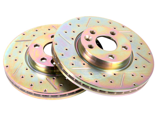 Terrafirma - Crossed Drilled & Grooved Brake Disc - Front / Vented