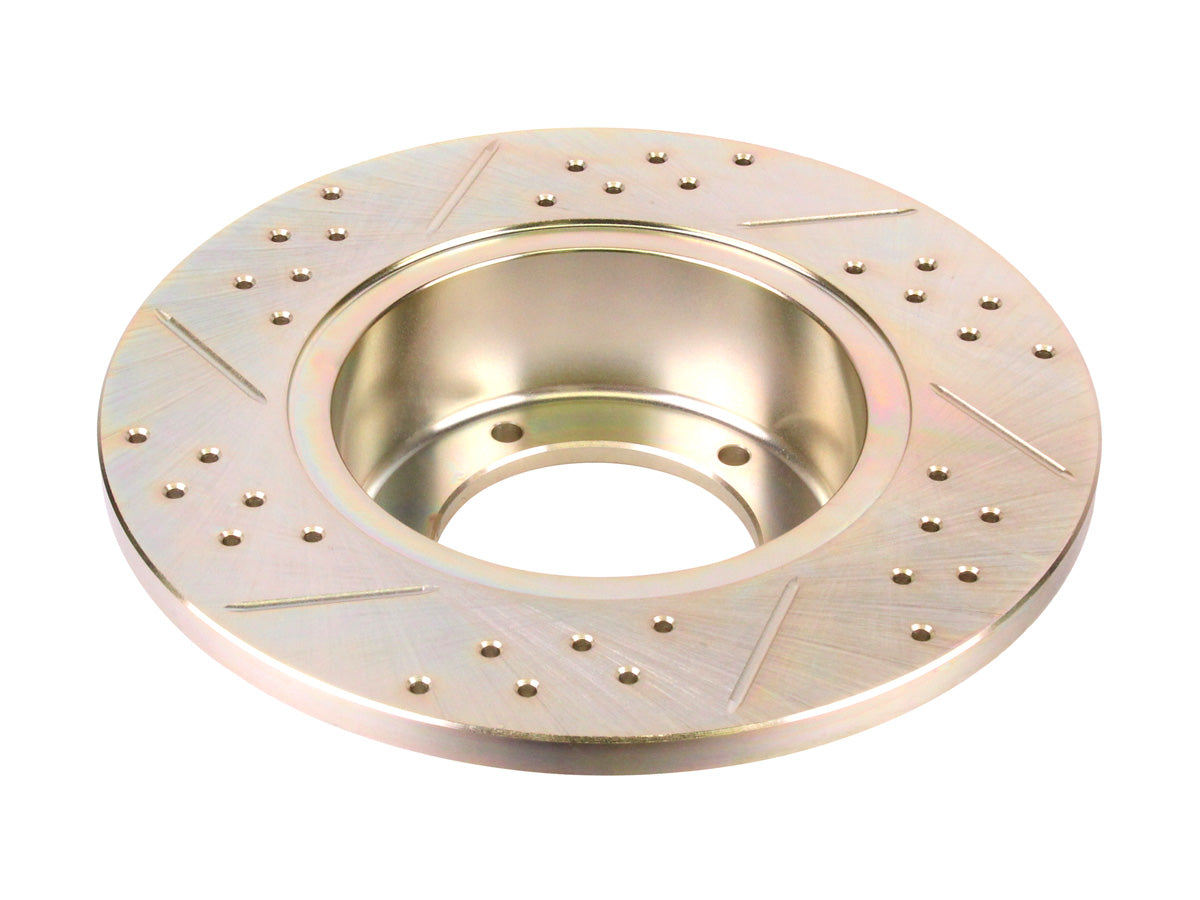 Terrafirma - Crossed Drilled & Grooved Brake Disc - Front / Solid