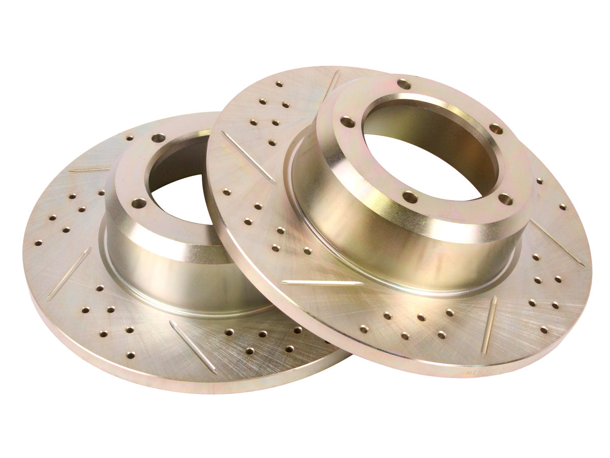 Terrafirma - Crossed Drilled & Grooved Brake Disc - Front / Solid