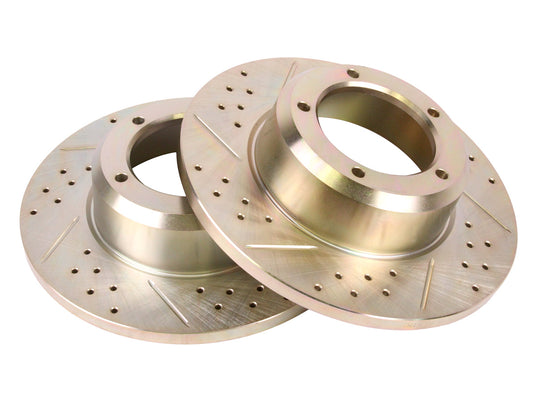 Terrafirma - Crossed Drilled & Grooved Brake Disc - Front / Solid
