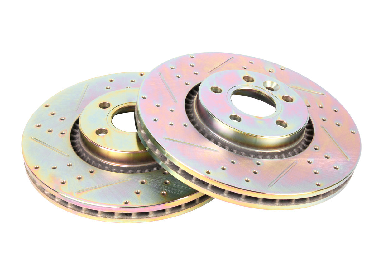 Terrafirma - Crossed Drilled & Grooved Brake Disc - Front / Vented