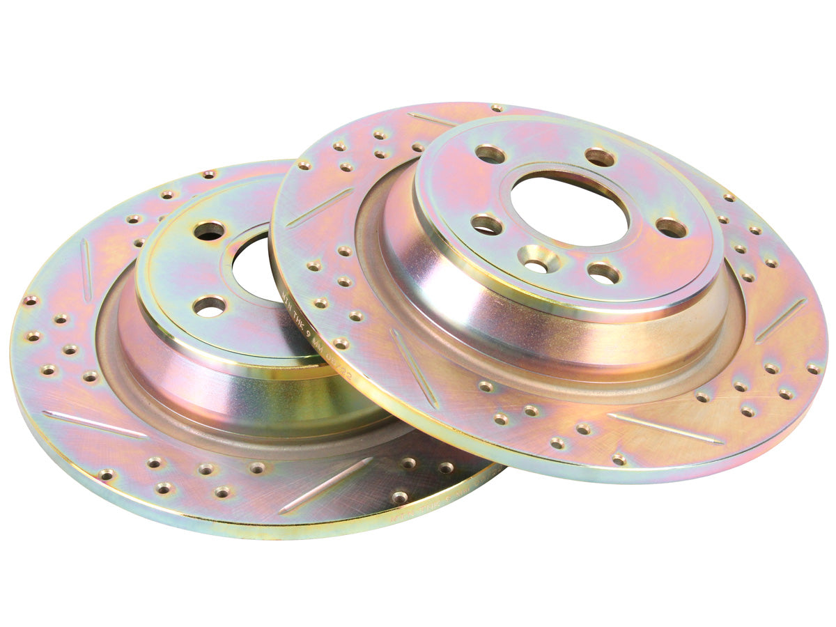 Terrafirma - Crossed Drilled & Grooved Brake Disc - Rear / Solid