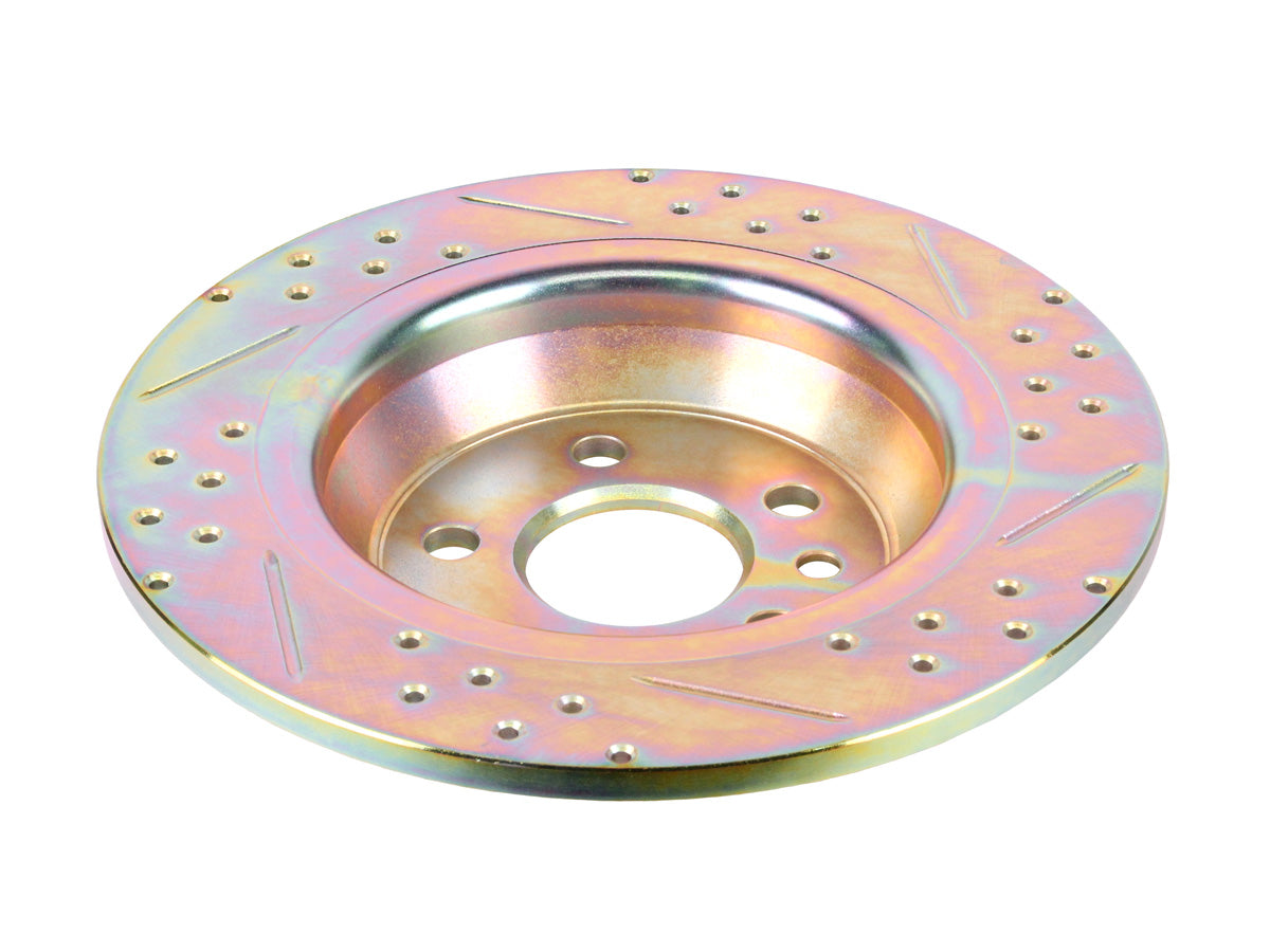 Terrafirma - Crossed Drilled & Grooved Brake Disc - Rear / Solid