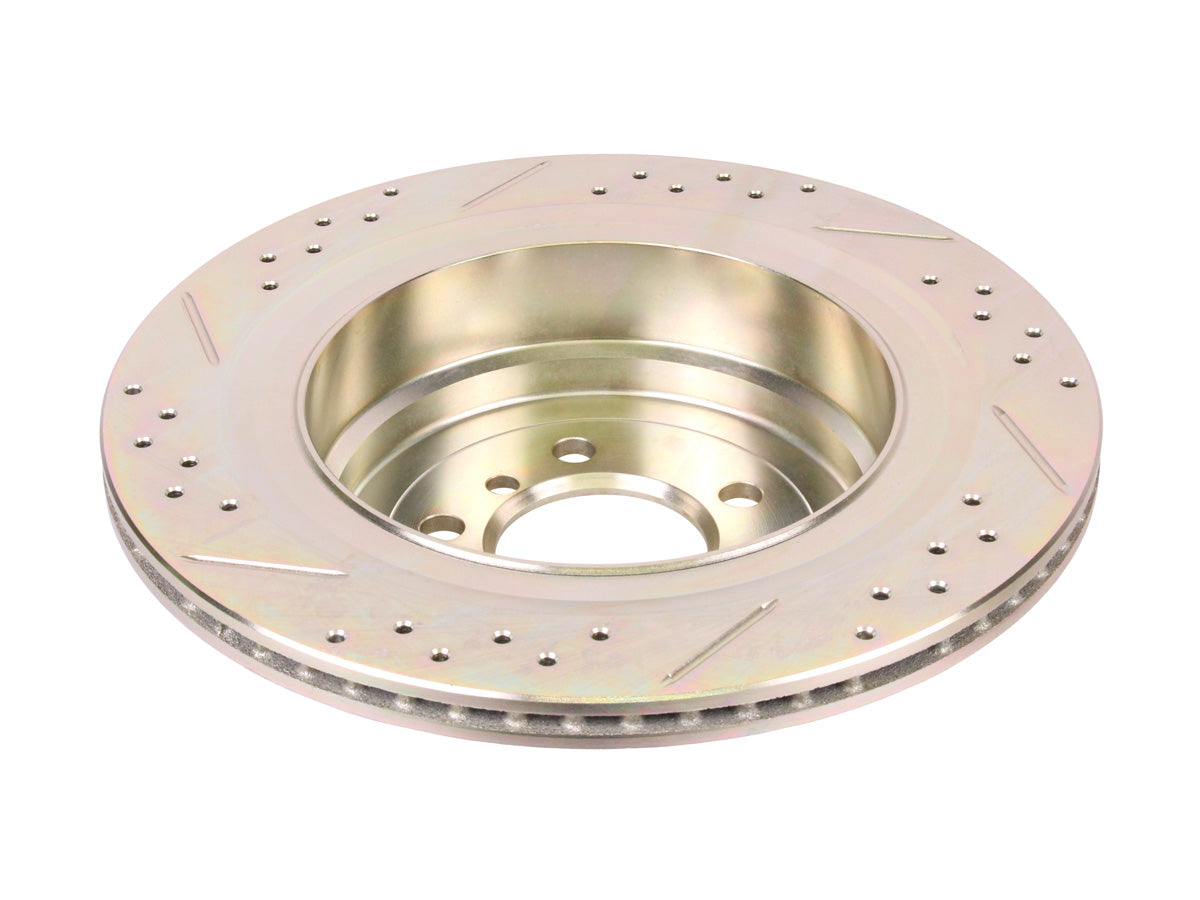 Terrafirma - Crossed Drilled & Grooved Brake Disc - Rear / Vented