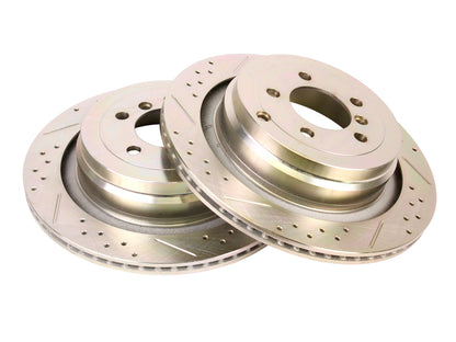 Terrafirma - Crossed Drilled & Grooved Brake Disc - Rear / Vented
