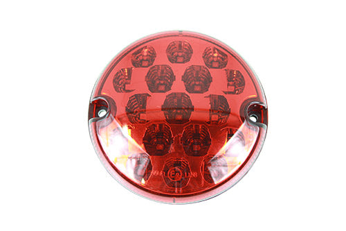 NAS Round Rear Fog Light - LED - Red