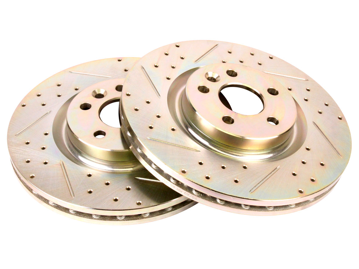 Terrafirma - Crossed Drilled & Grooved Brake Disc - Front / Vented