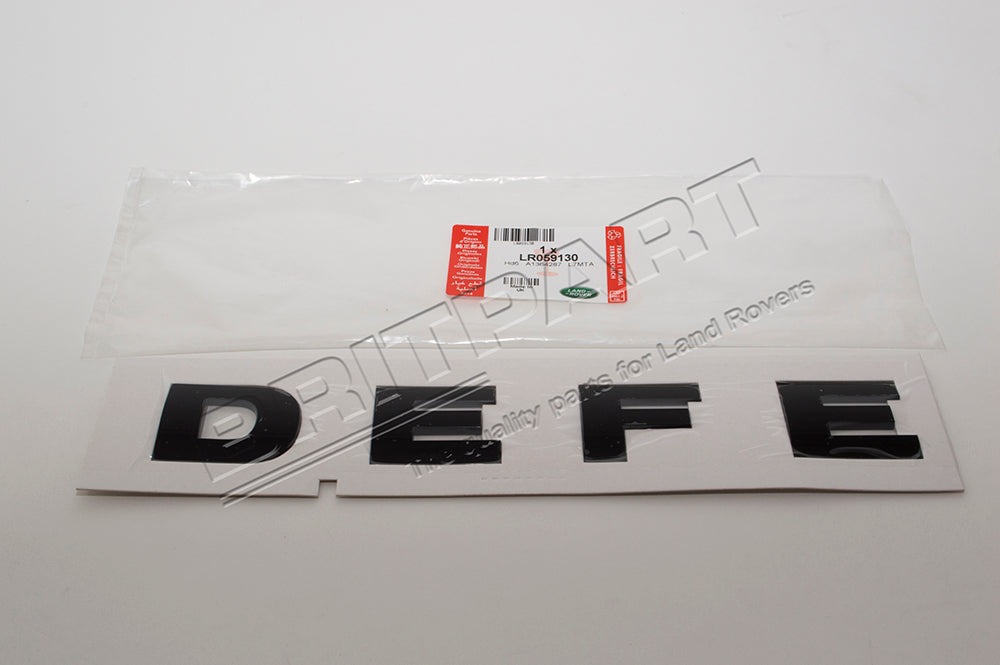 Raised Letters - 'DEFE' - Black - Genuine