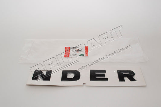 Raised Letters - 'NDER' - Black - Genuine