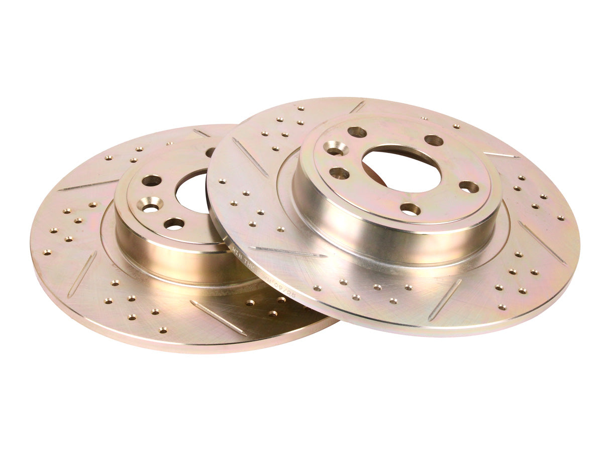 Terrafirma - Crossed Drilled & Grooved Brake Disc - Rear / Solid