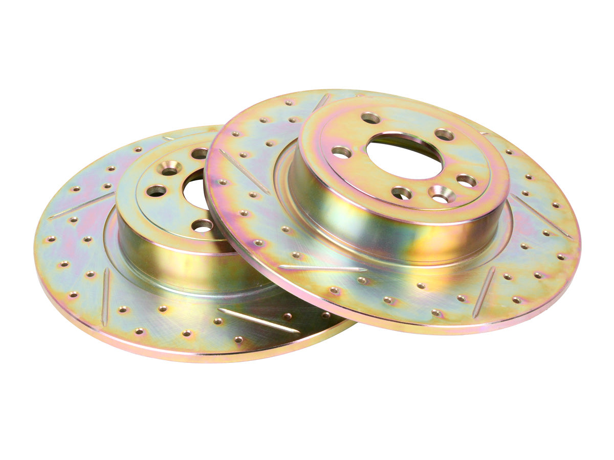 Terrafirma - Crossed Drilled & Grooved Brake Disc - Rear / Solid