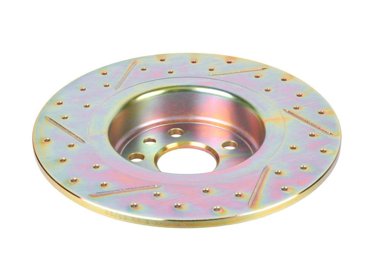 Terrafirma - Crossed Drilled & Grooved Brake Disc - Rear / Solid