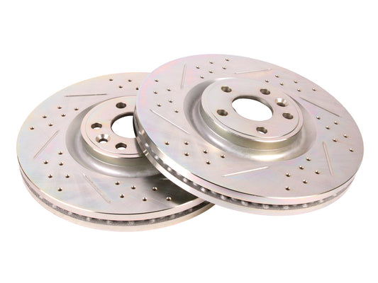 Terrafirma - Crossed Drilled & Grooved Brake Disc - Front / Vented - LR083647CDG