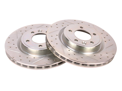 Terrafirma - Crossed Drilled & Grooved Brake Disc - Rear / Vented