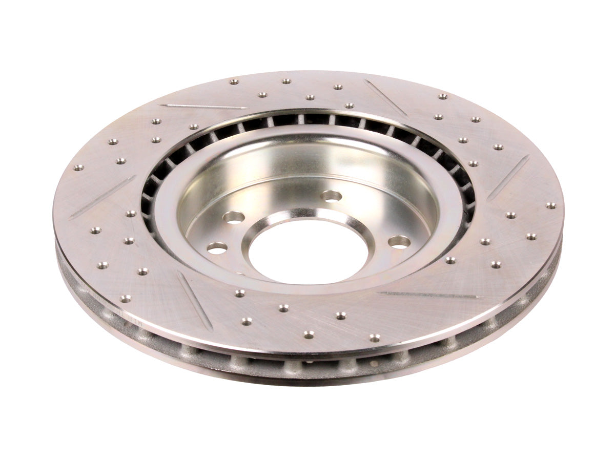 Terrafirma - Crossed Drilled & Grooved Brake Disc - Rear / Vented