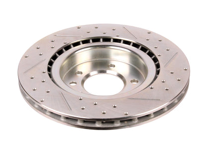 Terrafirma - Crossed Drilled & Grooved Brake Disc - Rear / Vented