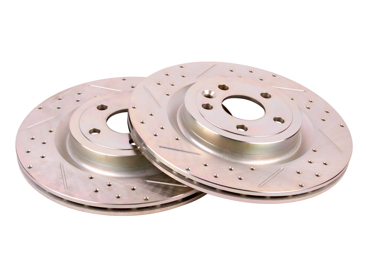 Terrafirma - Crossed Drilled & Grooved Brake Disc - Rear / Vented