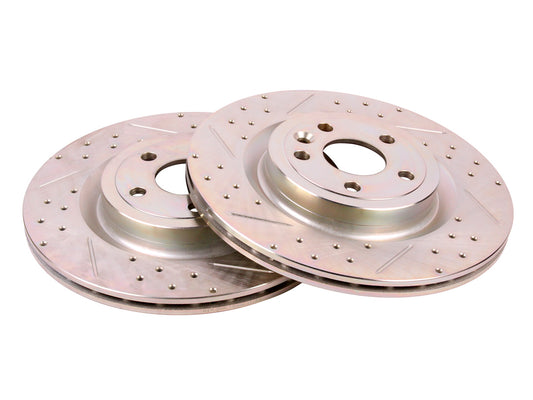 Terrafirma - Crossed Drilled & Grooved Brake Disc - Rear / Vented - LR090699CDG