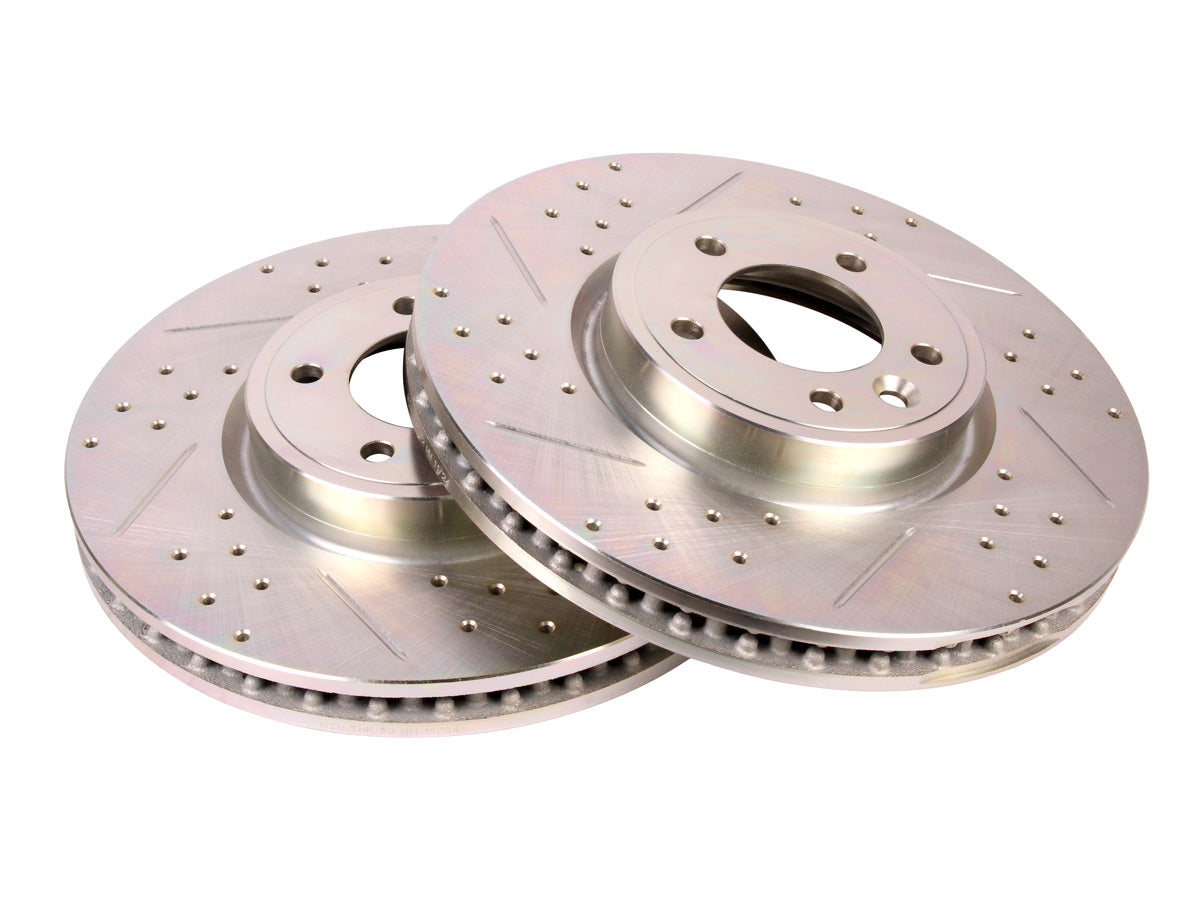 Terrafirma - Crossed Drilled & Grooved Brake Disc - Front / Vented
